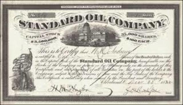 Rockefeller founds standard oil