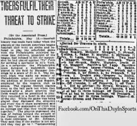 First players strike in baseball