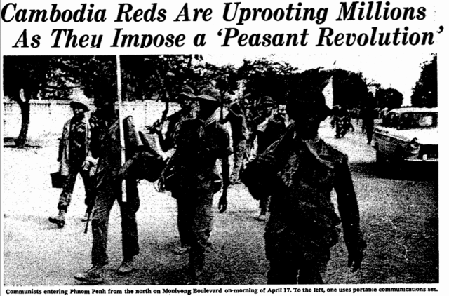 Khmer Rouge invades Phnom Penh