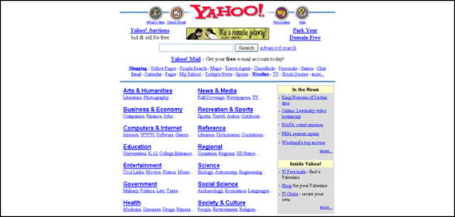 Yahoo was created at Stanford University.