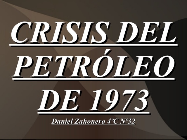 La crisis del petroleo