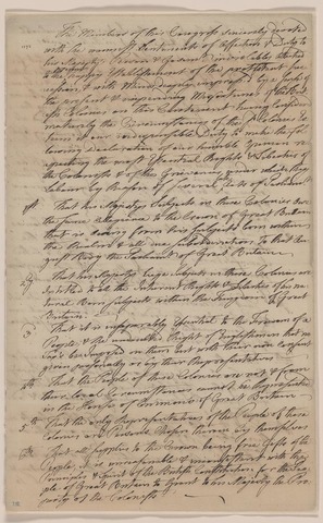 Declaration of Rights and Grievences