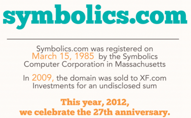 The first domain name ever registered