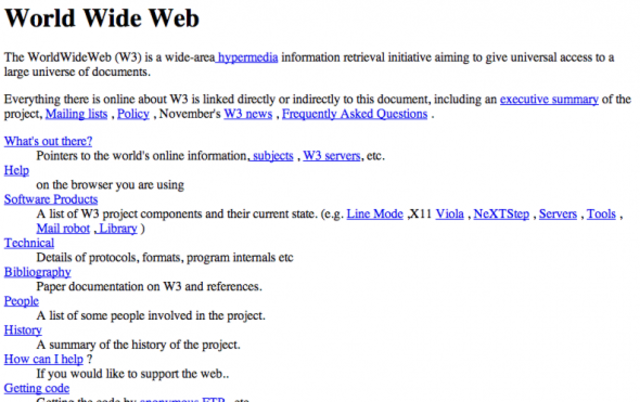 The first website was launched