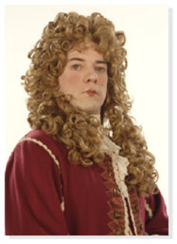 Hairstyles were puffed up or Wigs