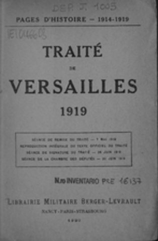 Il trattato di Versailles