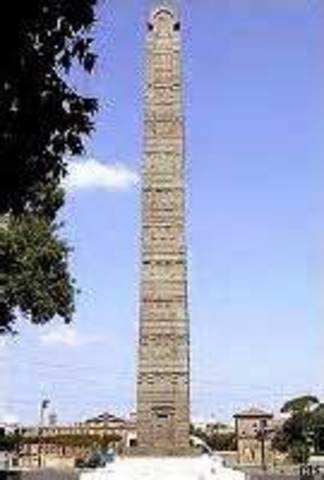 Traslado del obelisco de Axum