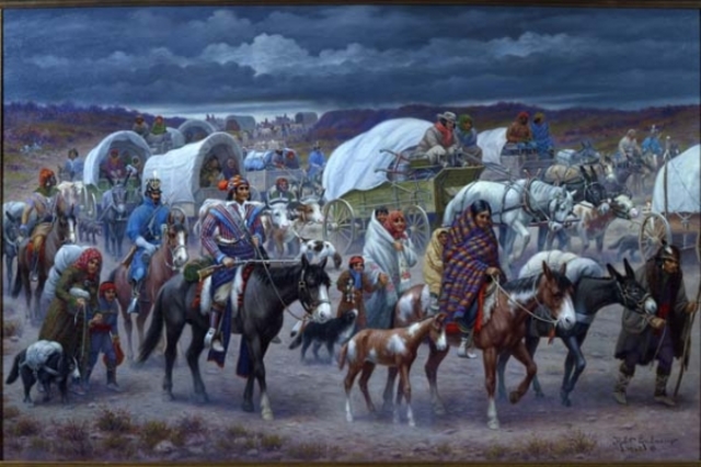 Cherokee die on Trail of Tears