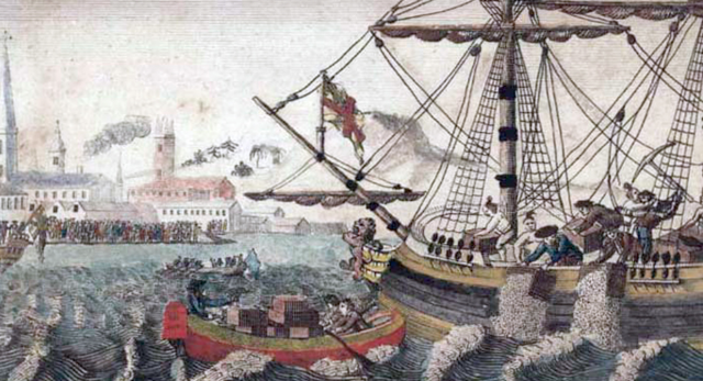 Ports close in repsonse to the Boston Tea Party