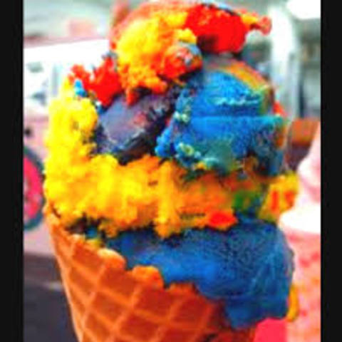 Diverse flavors of ice cream