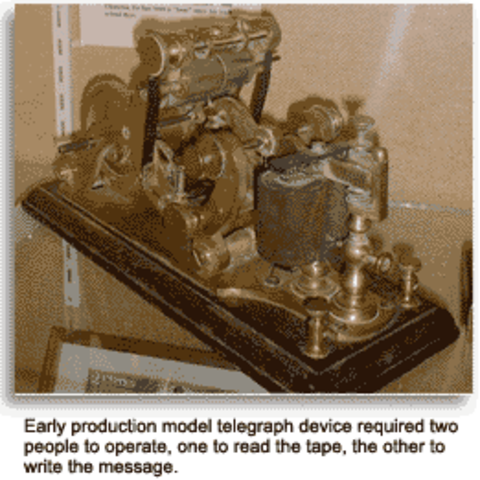 Samuel F.B Morse, A New England painter, first sent electrical signals over a telegraph
