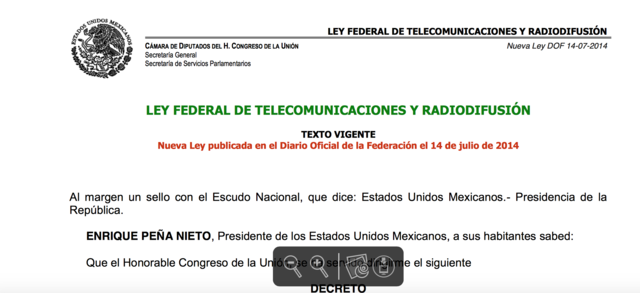 Ley Federal de Telecomunicaciones y Radiodifusión
