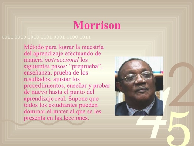 Maestría del aprendizaje, desarrollada originalmente por Morrison