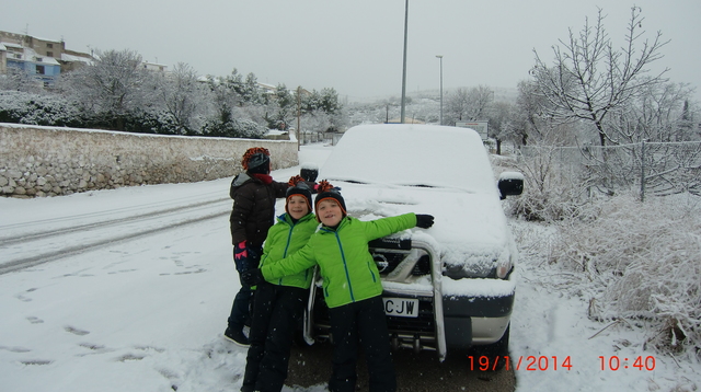 EN LA NIEVE CON MI PRIMO