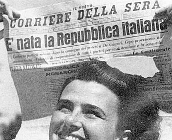 L'Italia diventa una Repubblica