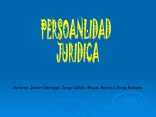 Personalidad juridica