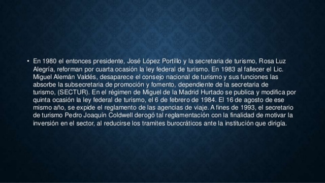 CUARTA LEY FEDERAL DE TURISMO