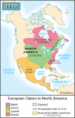 1713 Map Of Canada Canadian History 1713 - 1850 Timeline | Timetoast Timelines