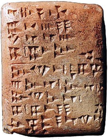La invención de la  Escritura 2800 a.C