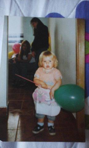 Her first day in the garden