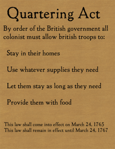 #5 The Quartering Act