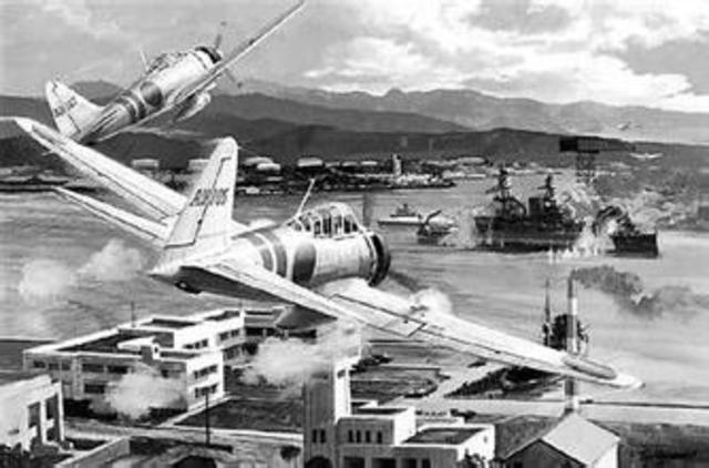 Japan attacks Pearl Harbor
