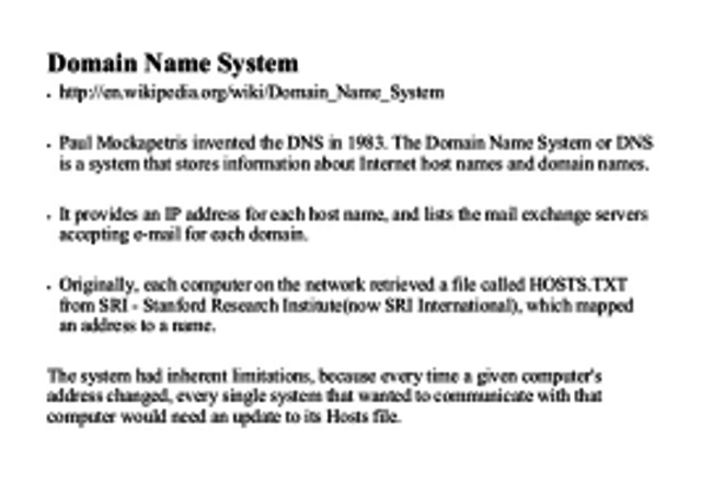 Paul Mockapetris Invents Domain Name System