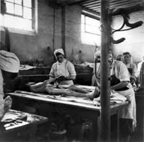 The girls they found are taken to a make-shift hospital by redcross.