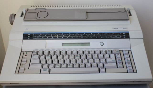 Bought a typewriter that had backspace and could erase