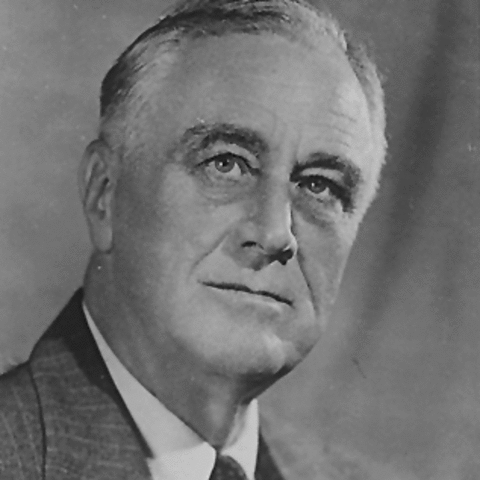 Franklin D. Roosevelt as President.1 Jan 1945