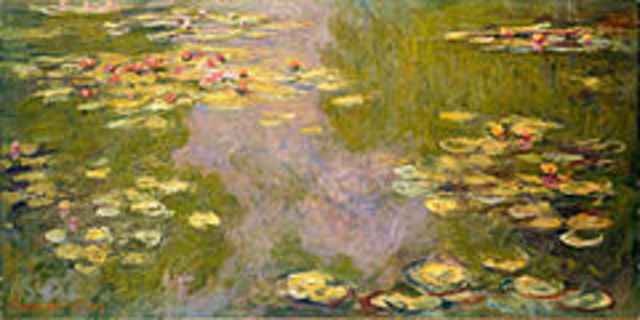 Monet begins painting waterlillies