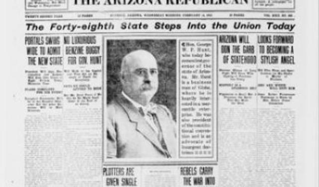 Arizona becomes a state