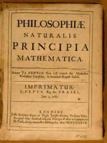 newton publica el libro pricipios matematicos