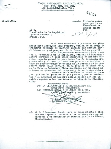 Carta Bloque Estudiantil