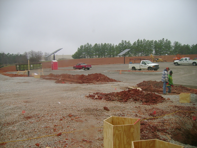 Parking lot grading
