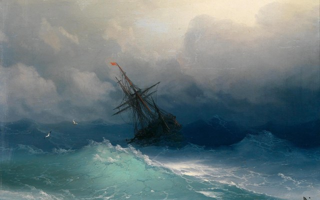 At sea with a storm