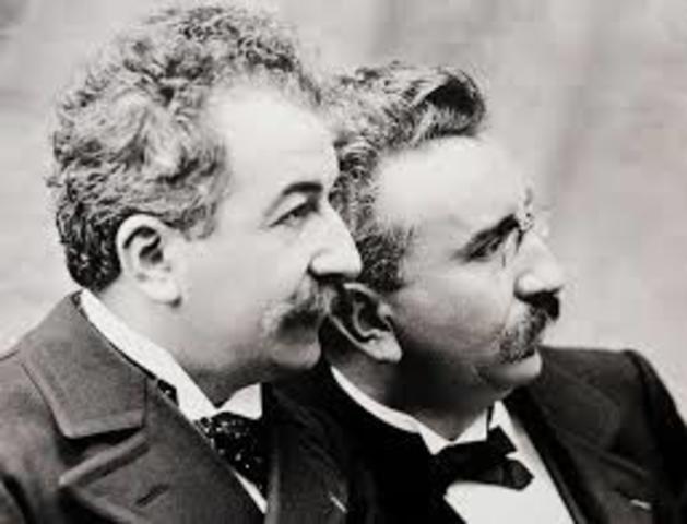The Lumiere brothers have the world’s first public film screening