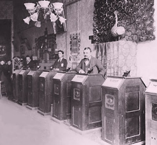 The First Kinetoscope Palor opended in New York