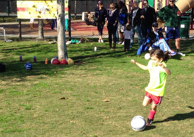 Empecé a jugar fútbol.