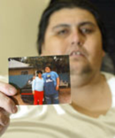 Manuel Uribe se pesó a los 13 años.