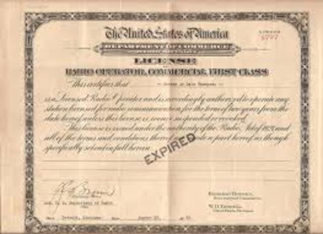 First Radio Station with Commercial License