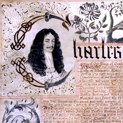 King Charles II gives Carolina to the Lords Proprietors