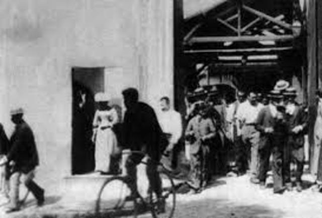 Workers leaving the Factory