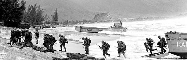 First U.S. combat troops deployed to Vietnam