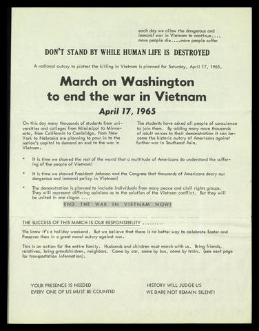 March on Washington to end war in Vietnam