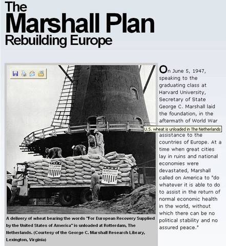 Marshall Plan Announced