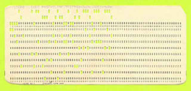 Las tarjetas perforadas