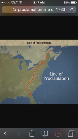 The Proclamation line of 1763