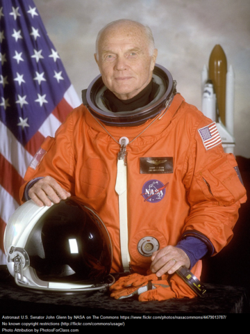John Glenn orbits the earth 8 times