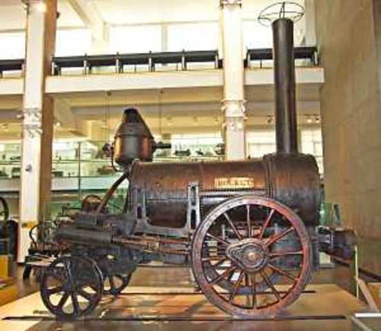 steam-engine train invented